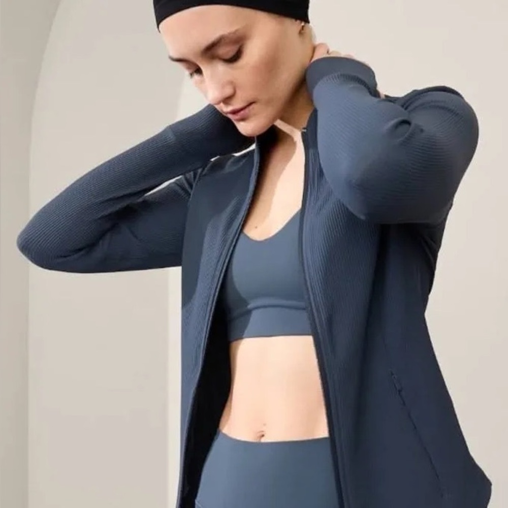 Athleta Salutation Rib Zip-Up Jacket - image 1